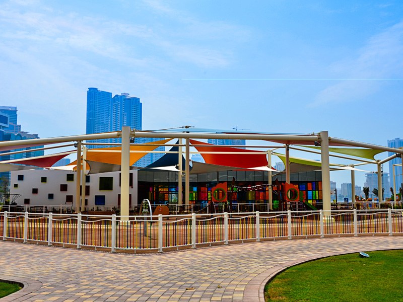 Dubai Majaz Park Amusement Park Fabric Air Duct System